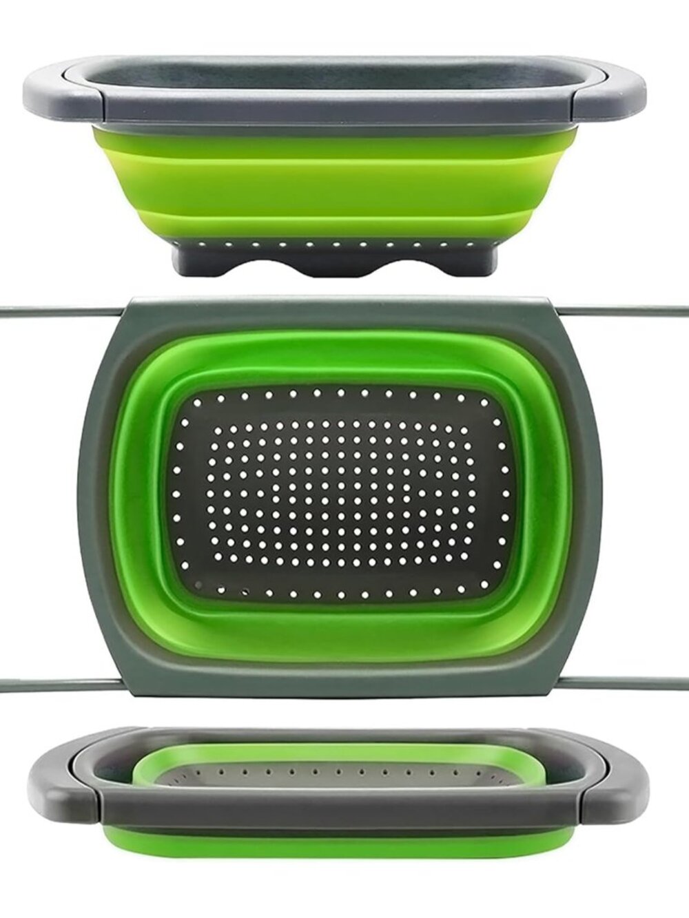 Colander collapsible, Colander Strainer Over The Sink Vegetable Fruit Strainer B